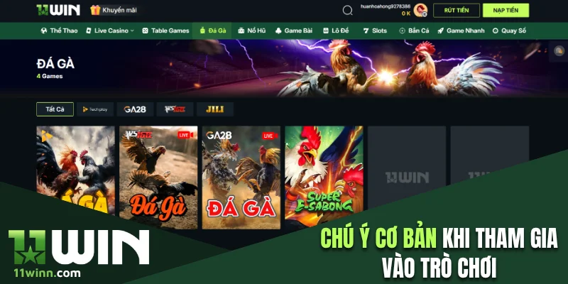 Chú ý cơ bản trong quá trình tham gia vào trò chơi