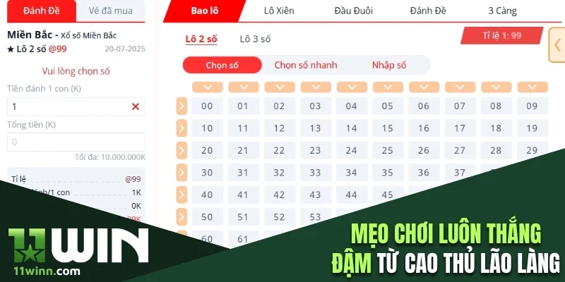 Mẹo chơi luôn thắng đậm từ cao thủ lão làng